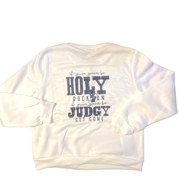 Holy Judge Mental Health graphic crewneck sweatshirt size large - Picture 7 of 10